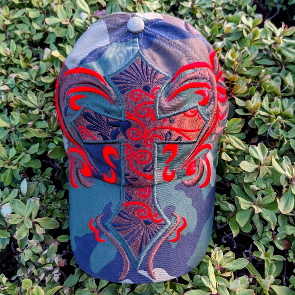Camo M&F Western Products Cross camo hat baseball cap strapback